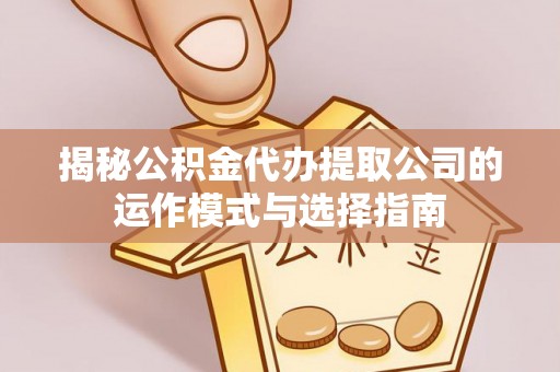 峡江揭秘公积金代办提取公司的运作模式与选择指南