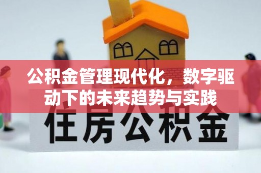 峡江公积金管理现代化，数字驱动下的未来趋势与实践