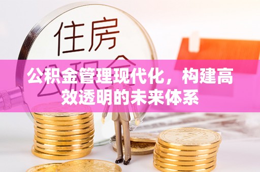 峡江公积金管理现代化，构建高效透明的未来体系