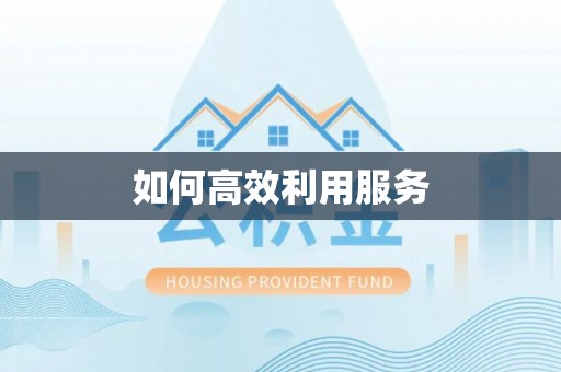峡江如何高效利用服务