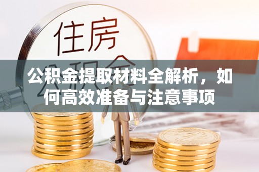 峡江公积金提取材料全解析，如何高效准备与注意事项