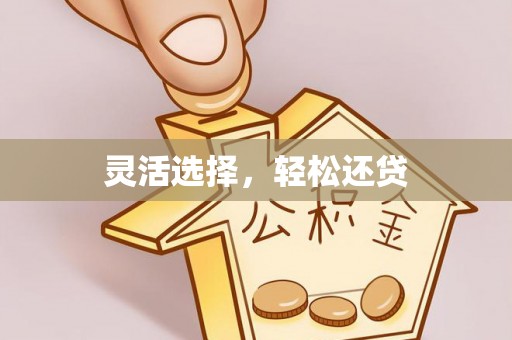 峡江灵活选择，轻松还贷