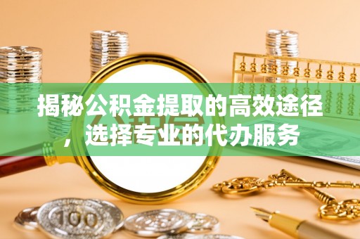 峡江揭秘公积金提取的高效途径，选择专业的代办服务