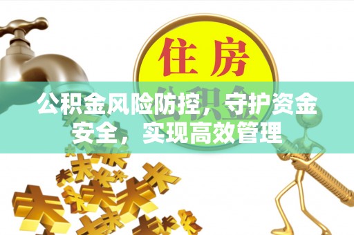 峡江公积金风险防控，守护资金安全，实现高效管理