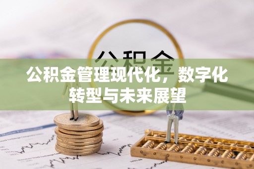 峡江公积金管理现代化，数字化转型与未来展望