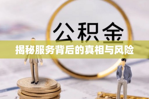 峡江揭秘服务背后的真相与风险
