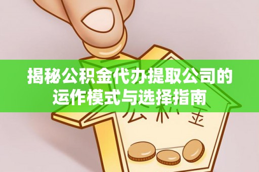 峡江揭秘公积金代办提取公司的运作模式与选择指南
